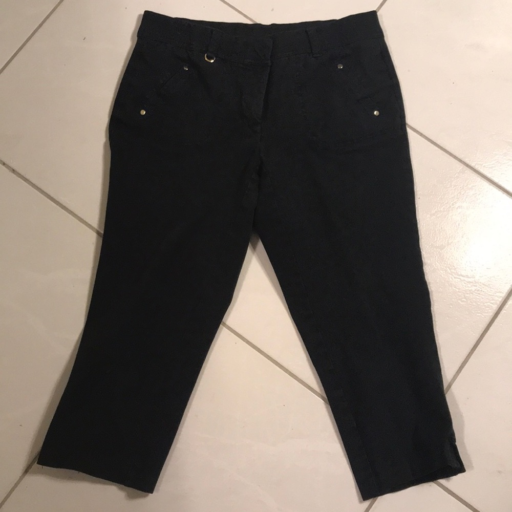 JM Collection cropped black jeans